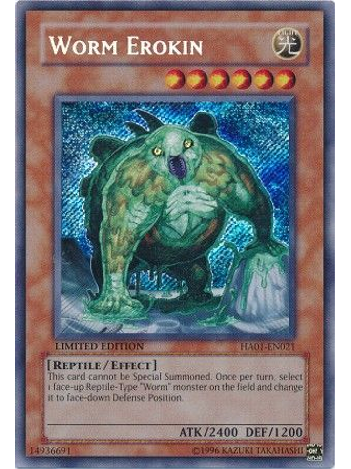 Worm Erokin - HA01-EN021 - Secret Rare 1st Edition 1
