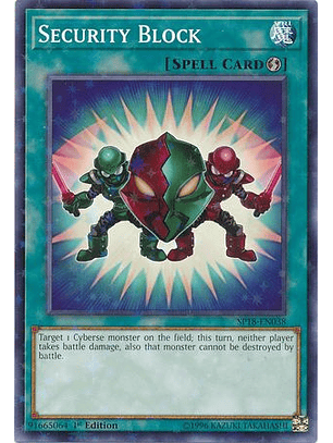 Security Block - SP18-EN038 - Starfoil Rare 1st Edition