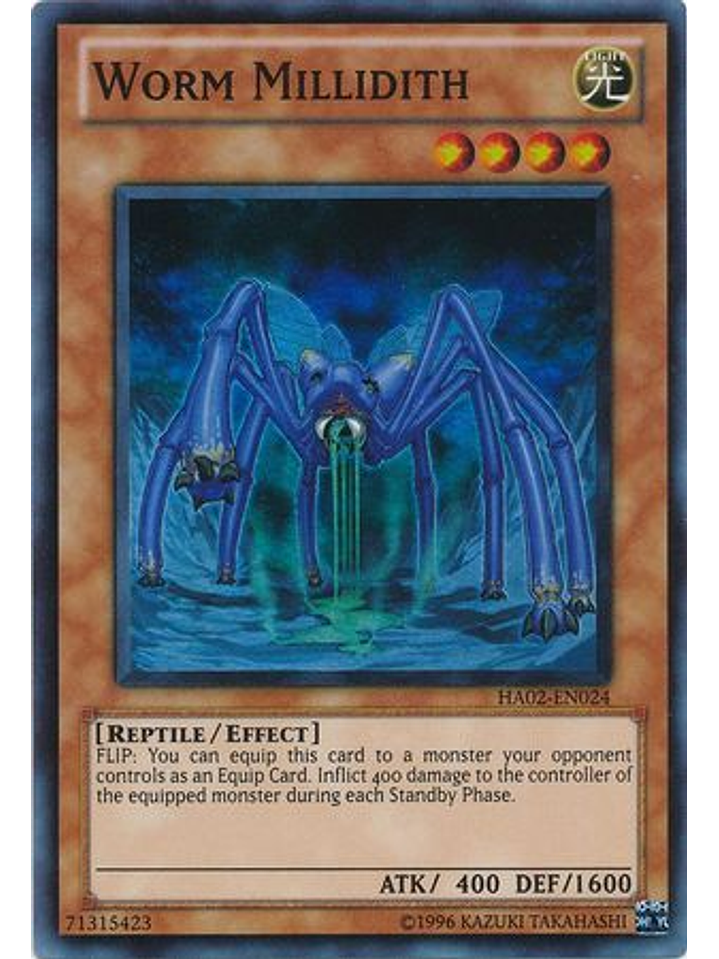 Worm Millidith - HA02-EN024 - Super Rare Unlimited 1