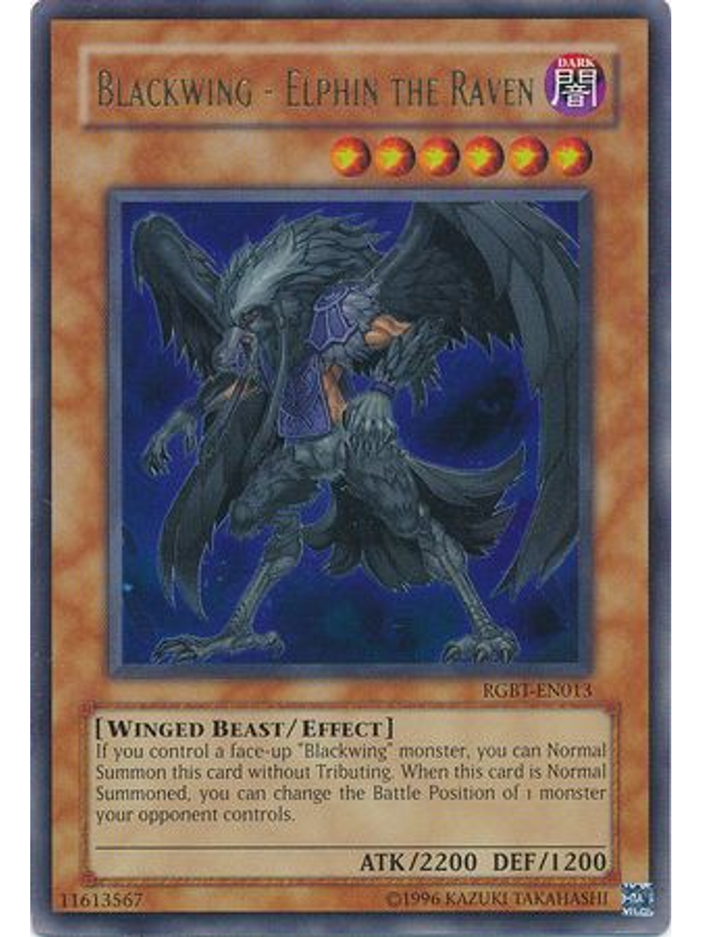 Blackwing - Elphin the Raven - RGBT-EN013 - Ultra Rare Unlimited 1