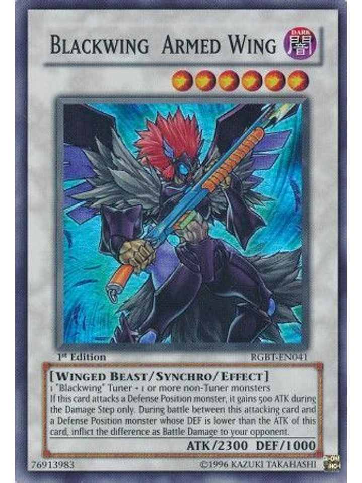 Blackwing Armed Wing - RGBT-EN041 - Super Rare 1st Edition 1