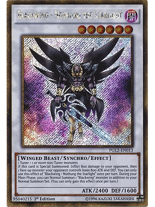 Blackwing - Nothung the Starlight - PGL2-EN013 - Gold Secret Rare 1st Edition