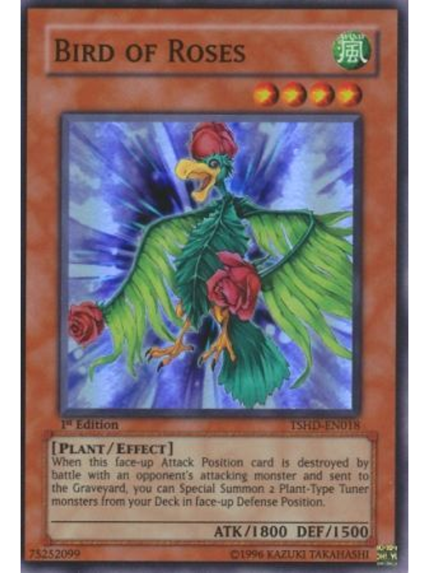 Bird of Roses - TSHD-EN018 - Super Rare 1st Edition 1