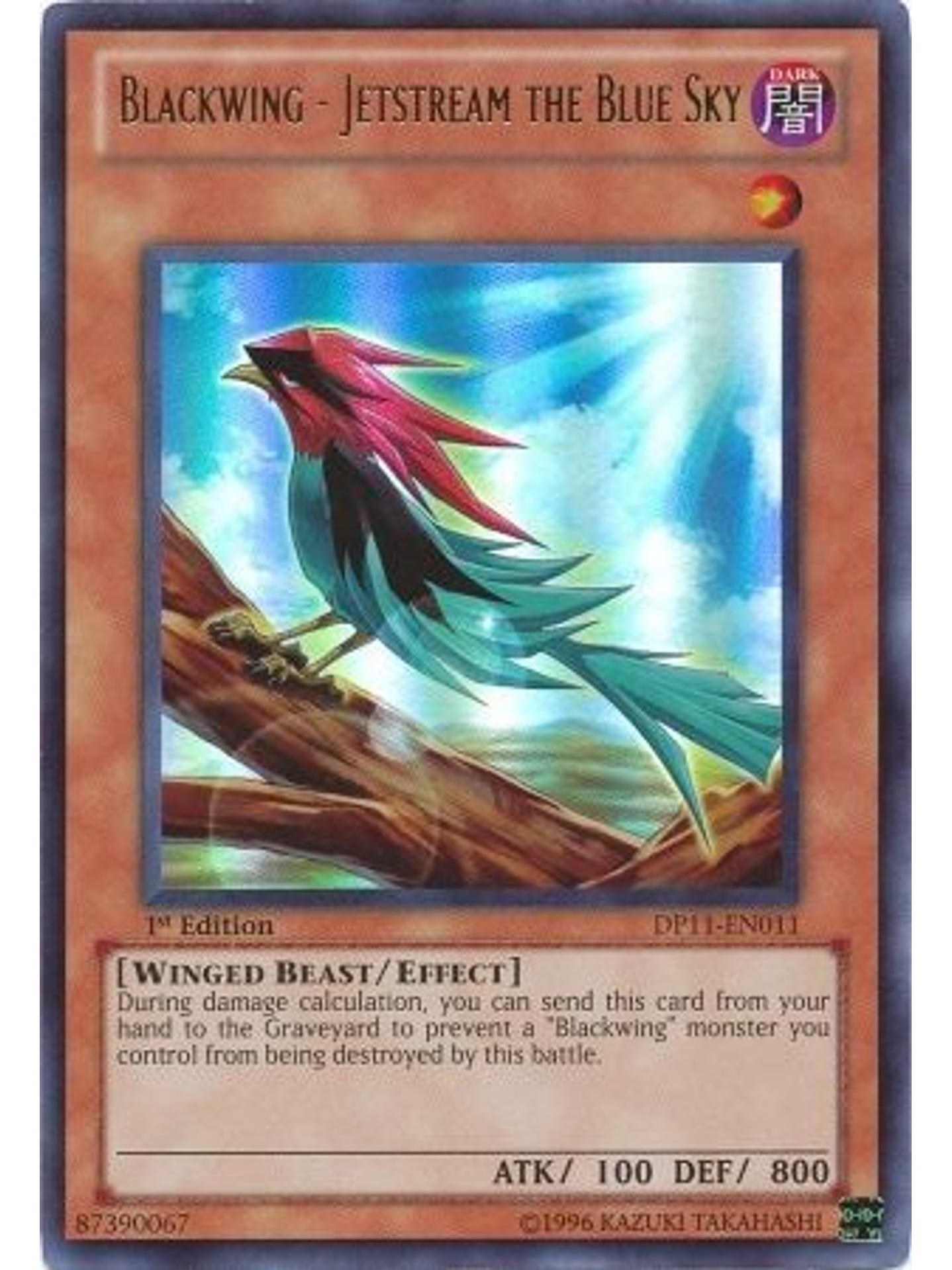 Blackwing - Jetstream the Blue Sky - DP11-EN011 - Ultra Rare 1st Edition 1