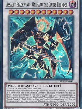 Assault Blackwing - Onimaru the Divine Thunder - TDIL-EN049 - Super Rare Unlimited