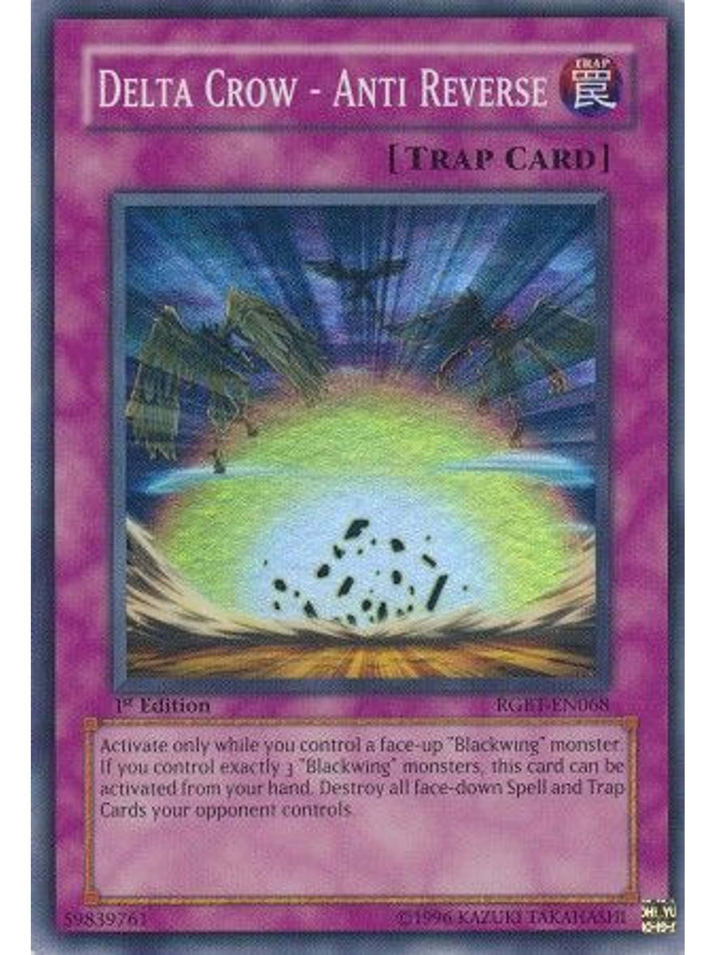 Delta Crow - Anti Reverse - RGBT-EN068 - Super Rare 1st Edition 1