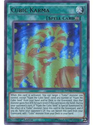 Cubic Karma - MVP1-EN041 - Ultra Rare 1st Edition