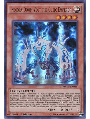 Indiora Doom Volt the Cubic Emperor - MVP1-EN038 - Ultra Rare 1st Edition