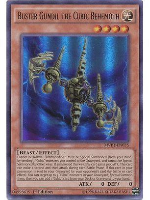 Buster Gundil the Cubic Behemoth - MVP1-EN035 - Ultra Rare 1st Edition