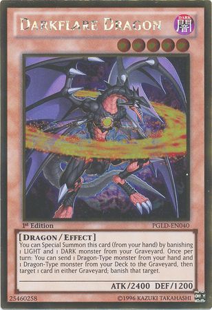 Darkflare Dragon - PGLD-EN040 - Gold Rare 1st Edition
