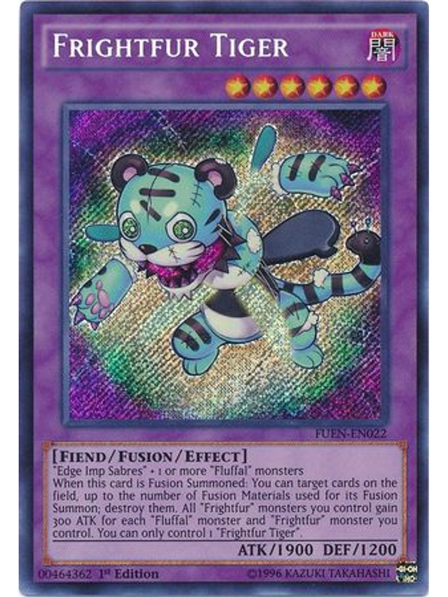 Frightfur Tiger - FUEN-EN022 - Secret Rare 1st Edition 1