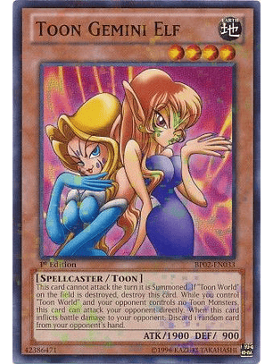 Toon Gemini Elf - BP02-EN033 - Mosaic Rare 1st Edition
