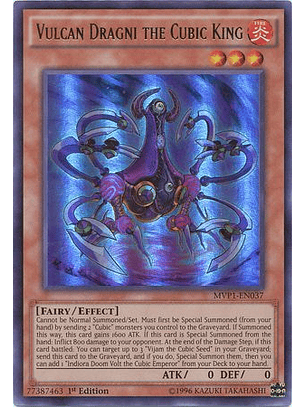 Vulcan Dragni the Cubic King - MVP1-EN037 - Ultra Rare 1st Edition