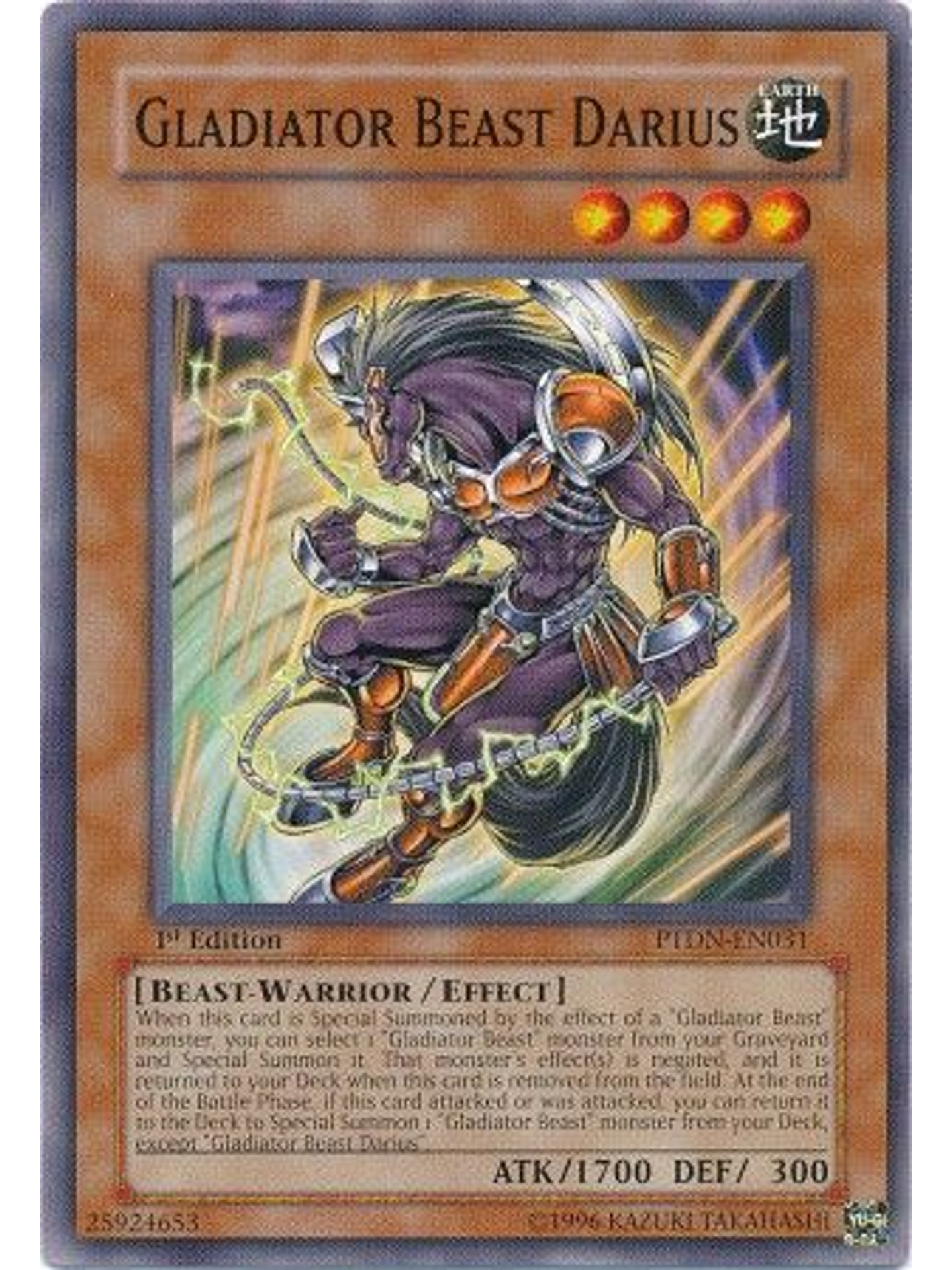 Gladiator Beast Darius - PTDN-EN031 - Common 1st Edition 1