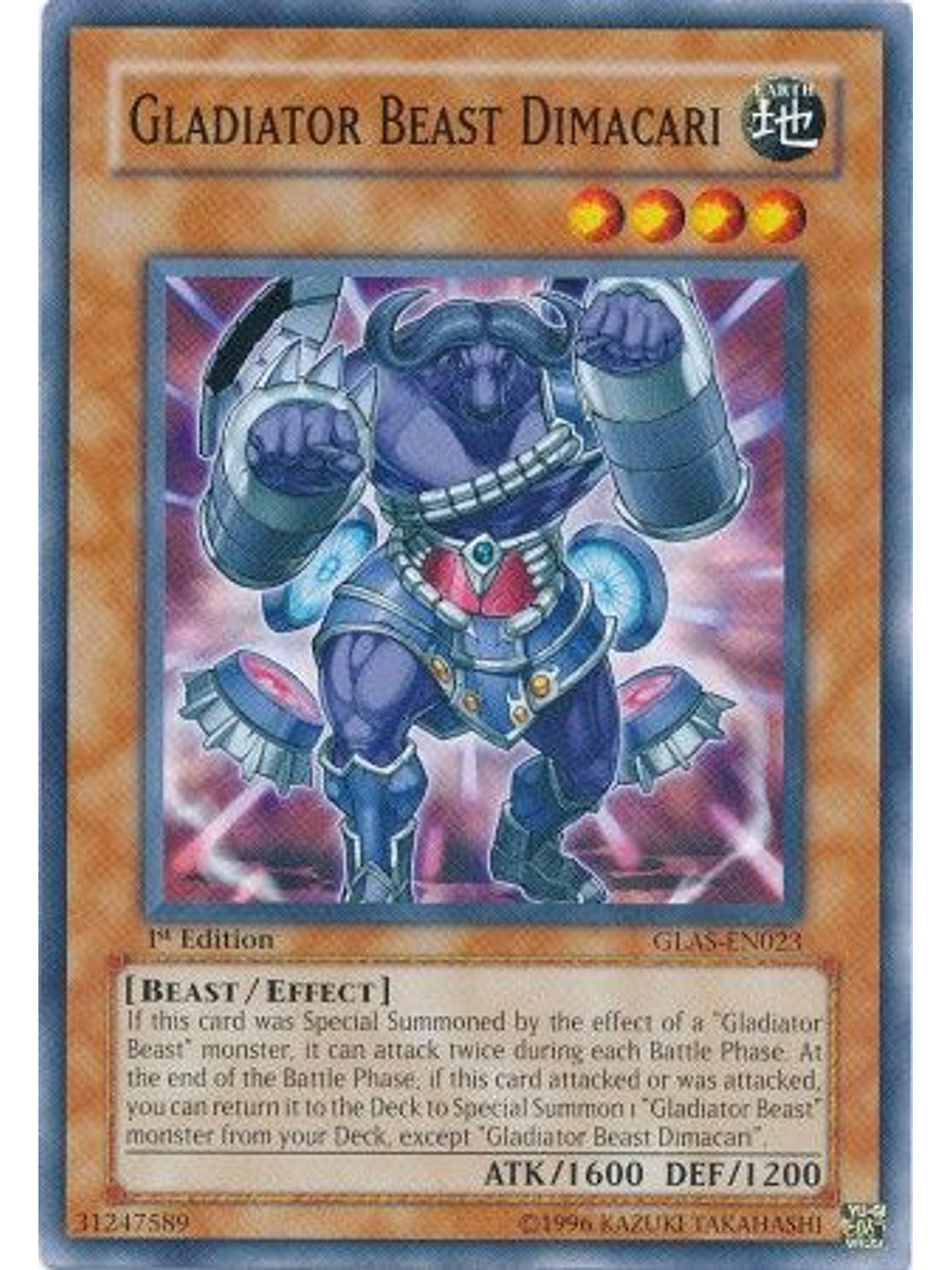 Gladiator Beast Dimacari - GLAS-EN023 - Common 1st Edition 1