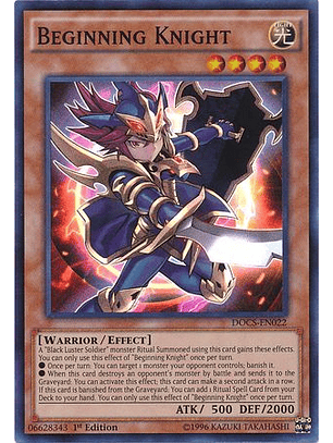 Beginning Knight - DOCS-EN022 - Super Rare 1st Edition
