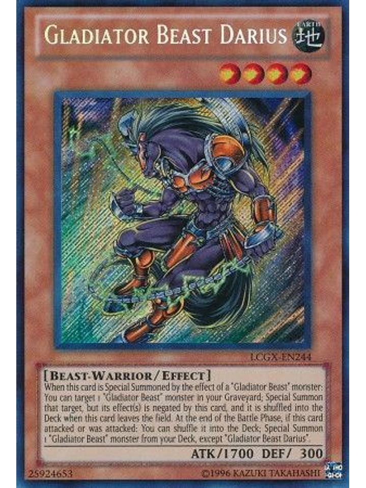 Gladiator Beast Darius - LCGX-EN244 - Secret Rare Unlimited 1