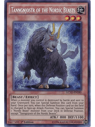Tanngnjostr of the Nordic Beasts - LC5D-EN180 - Secret Rare 1st Edition