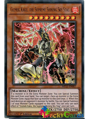 Gizmek Kaku, the Supreme Shining Sky Stag - MP21-EN007 - Ultra Rare 1st Edition