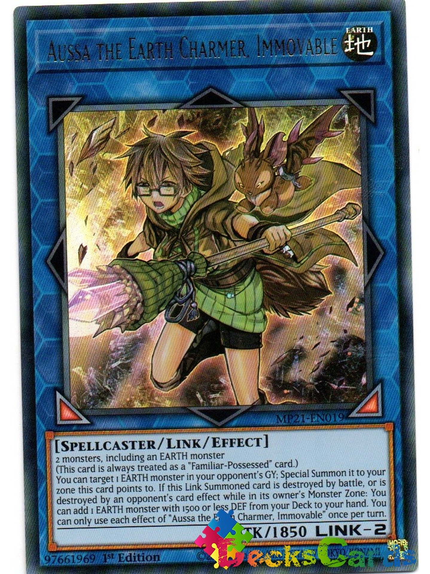 Aussa the Earth Charmer, Immovable - MP21-EN019 - Ultra Rare 1st Edition 1