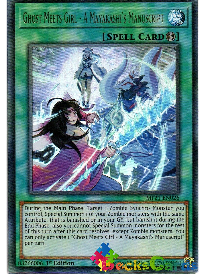Ghost Meets Girl - A Mayakashi's Manuscript - MP21-EN026 - Ultra Rare 1st Edition 1