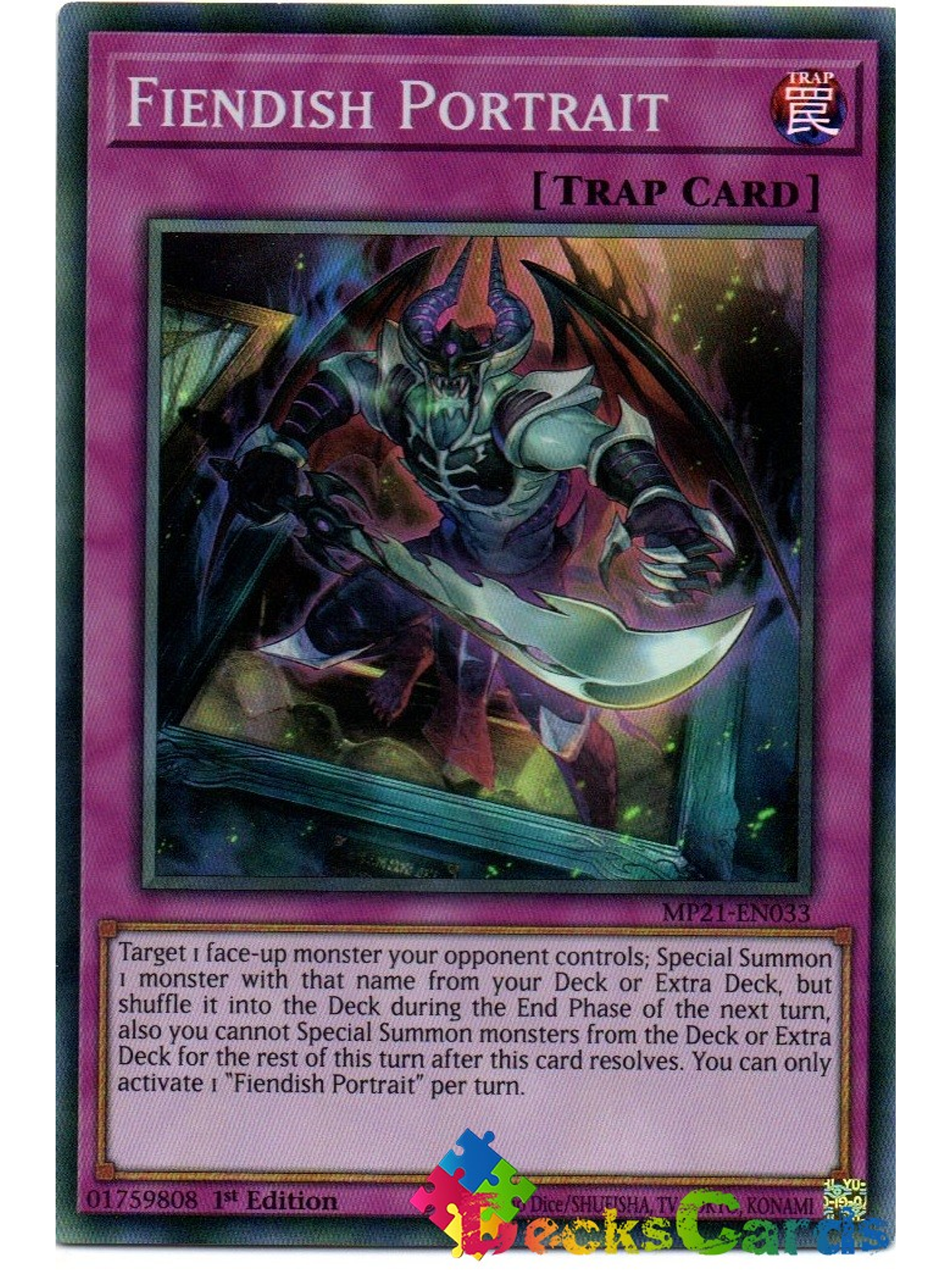 Fiendish Portrait - MP21-EN033 - Super Rare 1st Edition 1