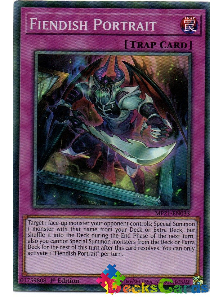Fiendish Portrait - MP21-EN033 - Super Rare 1st Edition 1
