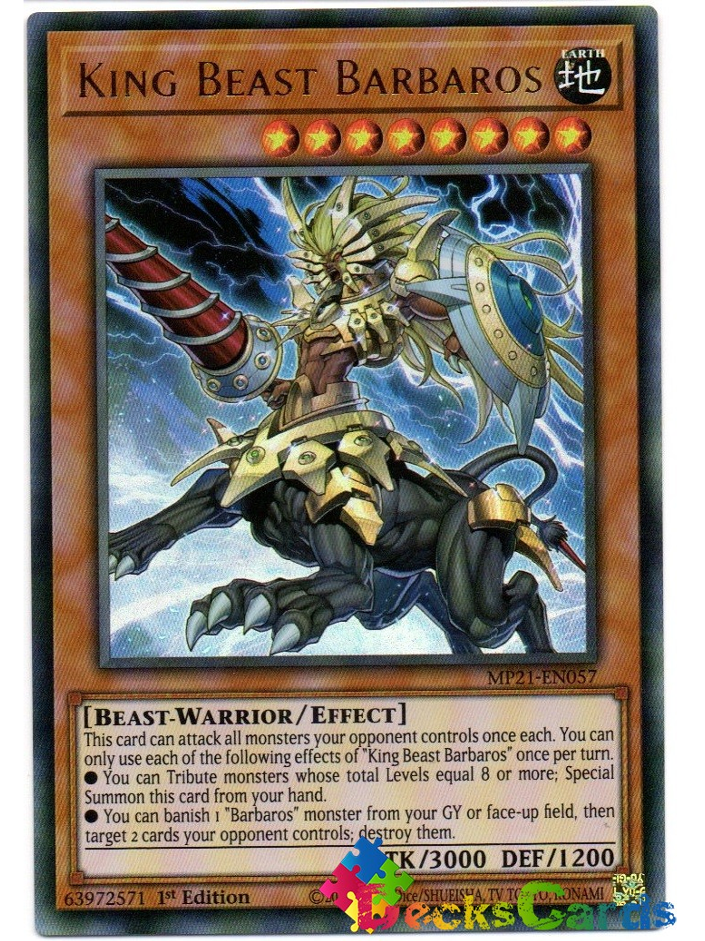 King Beast Barbaros - MP21-EN057 - Ultra Rare 1st Edition 1