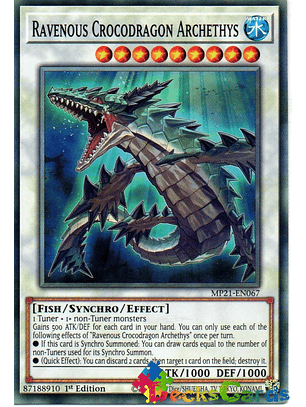 Ravenous Crocodragon Archethys - MP21-EN067 - Common 1st Edition
