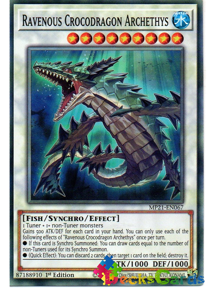 Ravenous Crocodragon Archethys - MP21-EN067 - Common 1st Edition 1