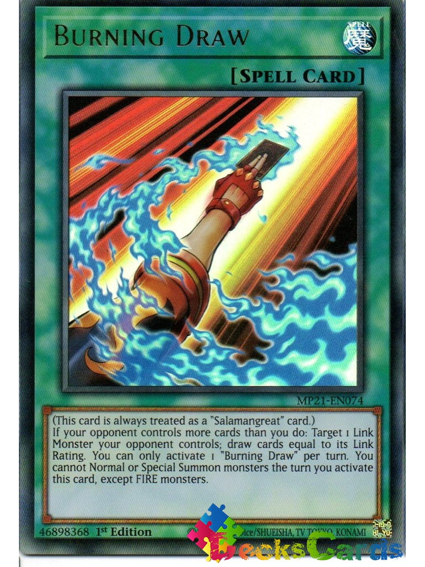 Burning Draw - MP21-EN074 - Ultra Rare 1st Edition 1