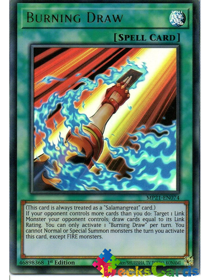 Burning Draw - MP21-EN074 - Ultra Rare 1st Edition 1