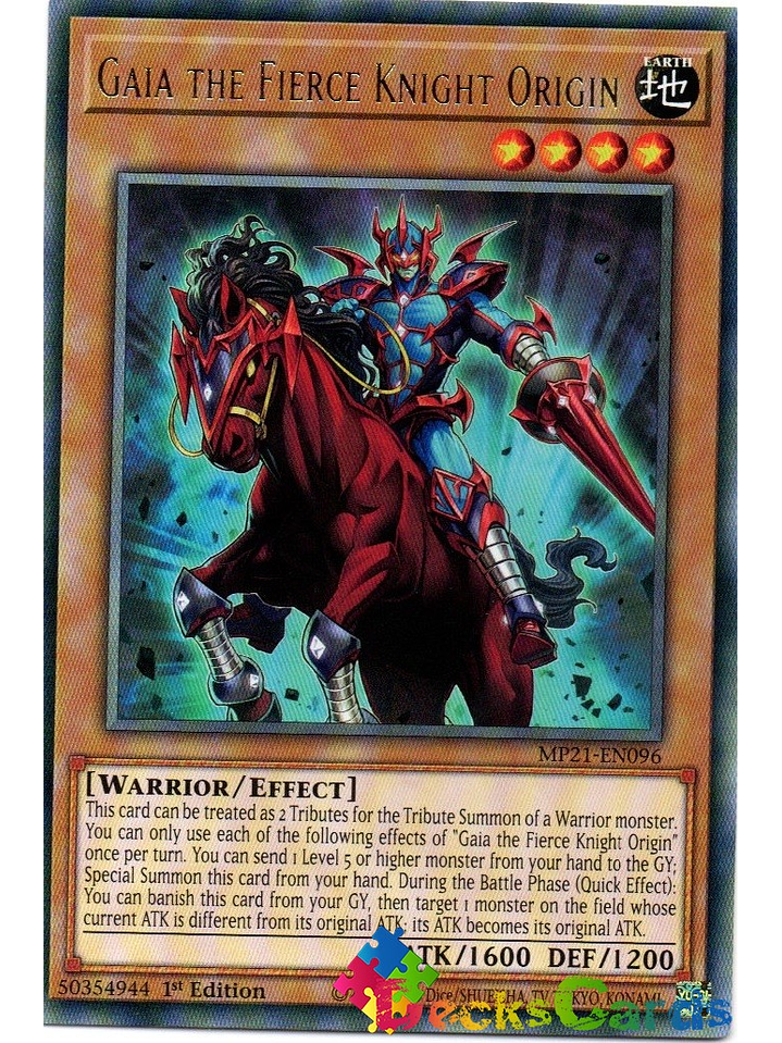 Gaia the Fierce Knight Origin - MP21-EN096 - Rare 1st Edition 1