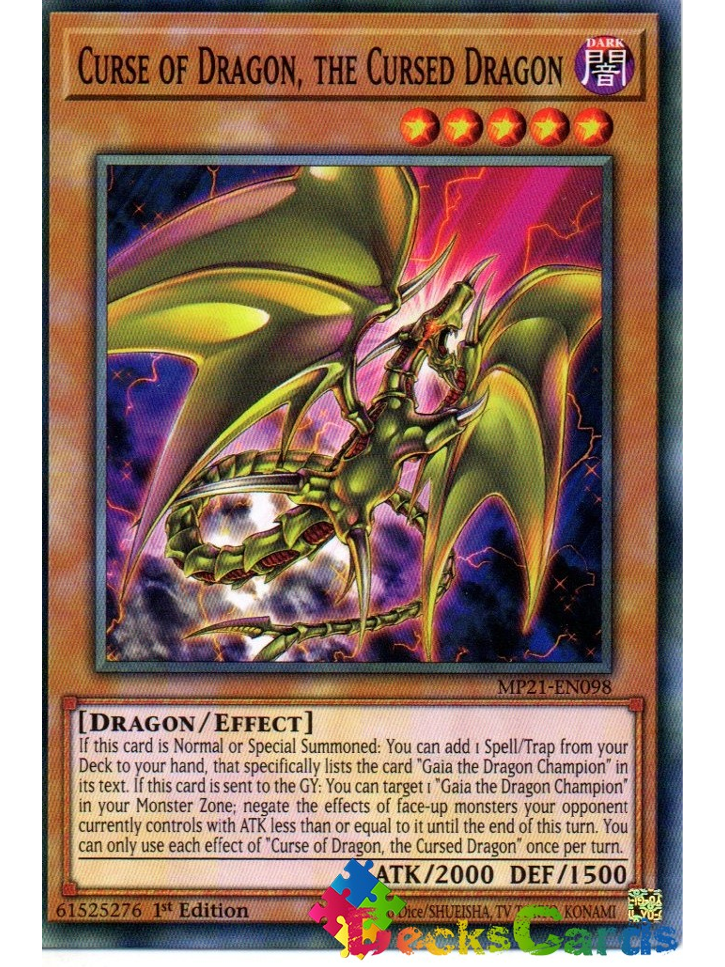 Curse of Dragon, the Cursed Dragon - MP21-EN098 - Common 1st Edition 1