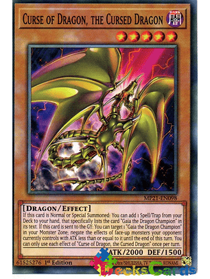 Curse of Dragon, the Cursed Dragon - MP21-EN098 - Common 1st Edition