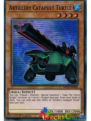 Artillery Catapult Turtle - MP21-EN099 - Super Rare 1st Edition