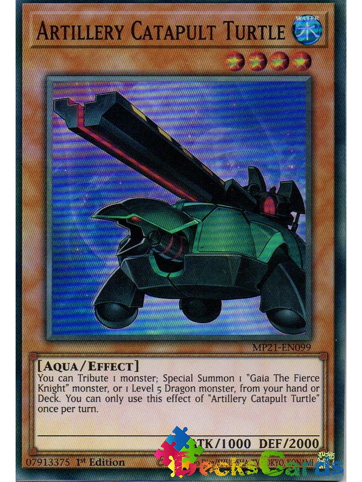 Artillery Catapult Turtle - MP21-EN099 - Super Rare 1st Edition 1