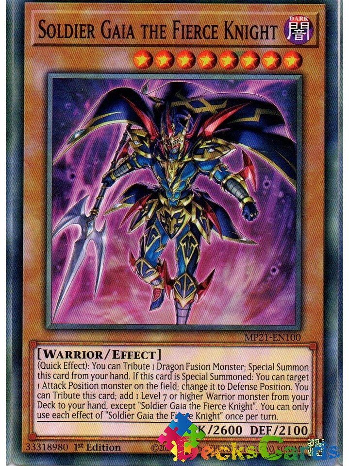 Soldier Gaia The Fierce Knight - MP21-EN100 - Common 1st Edition 1