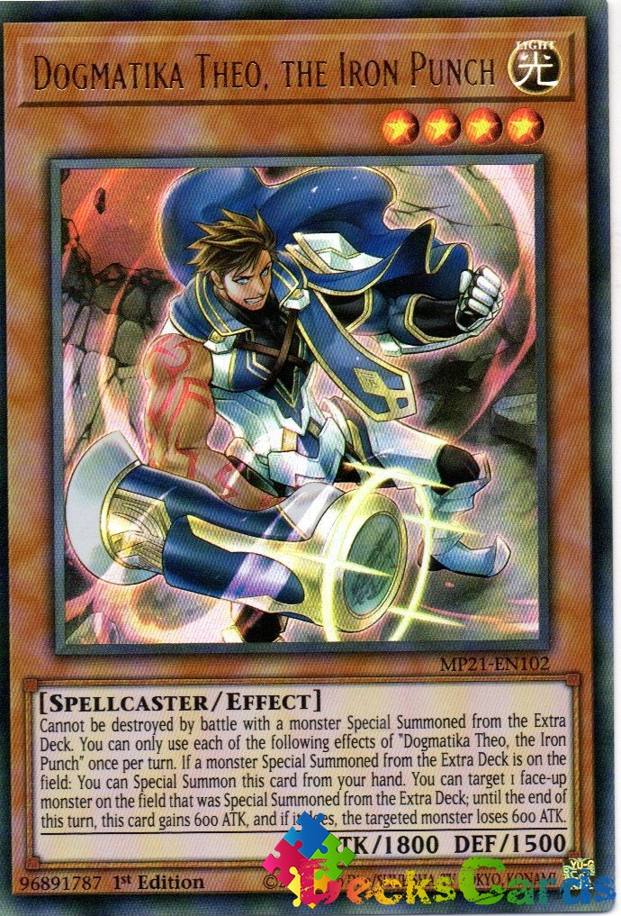 Dogmatika Theo, the Iron Punch - MP21-EN102 - Ultra Rare 1st Edition