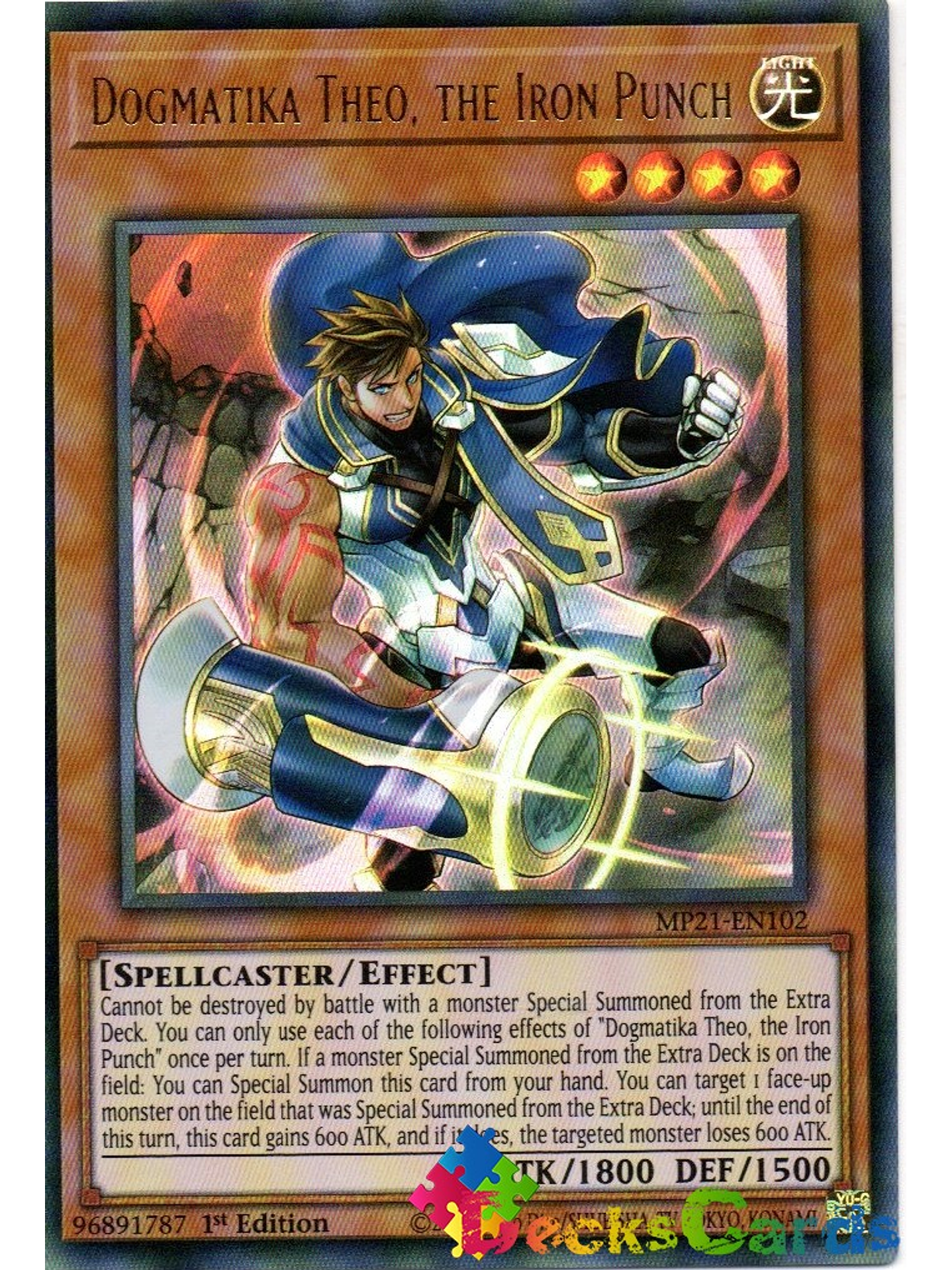 Dogmatika Theo, the Iron Punch - MP21-EN102 - Ultra Rare 1st Edition 1