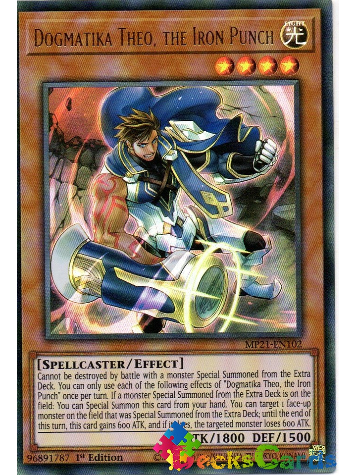 Dogmatika Theo, the Iron Punch - MP21-EN102 - Ultra Rare 1st Edition 1