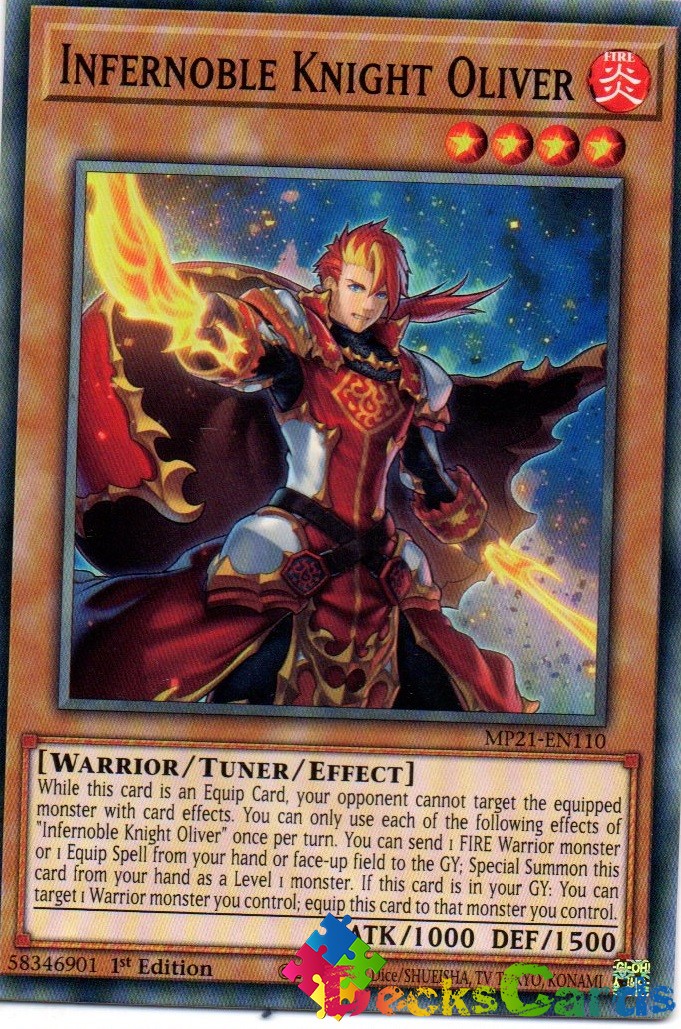 Infernoble Knight Oliver - MP21-EN110 - Common 1st Edition