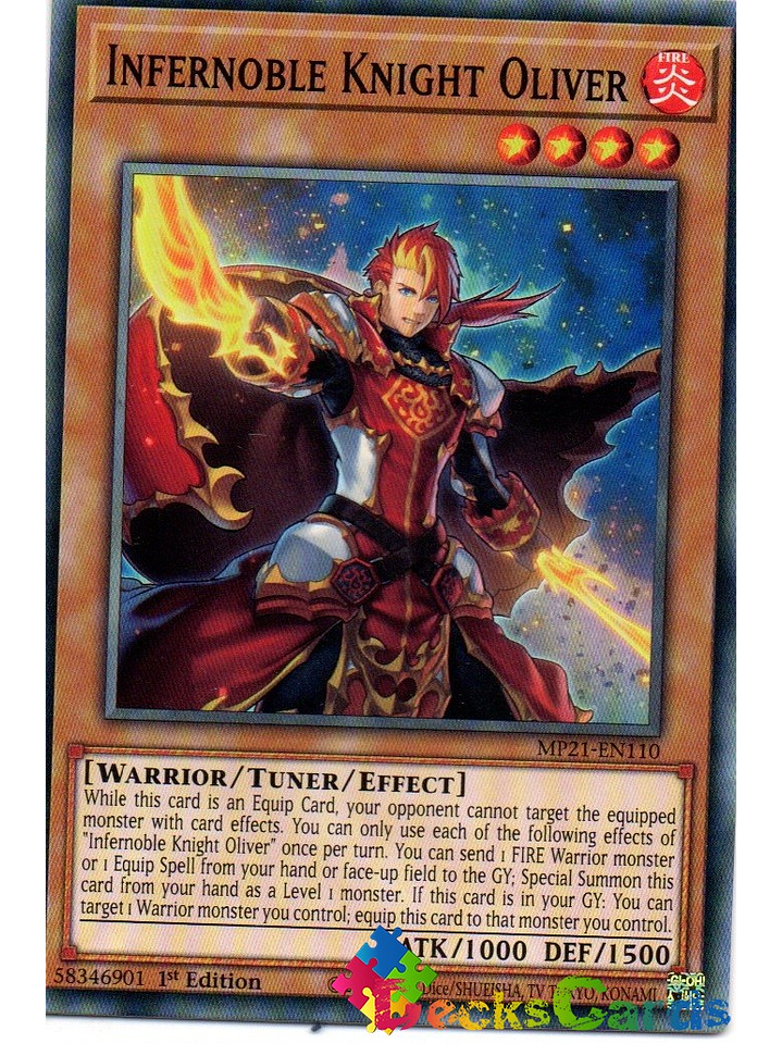 Infernoble Knight Oliver - MP21-EN110 - Common 1st Edition 1