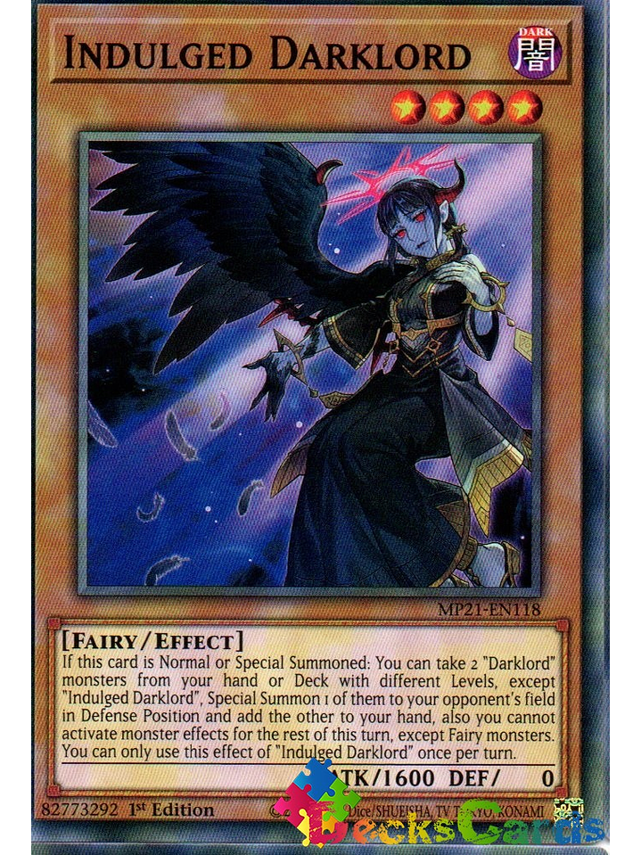 Indulged Darklord - MP21-EN118 - Common 1st Edition 1