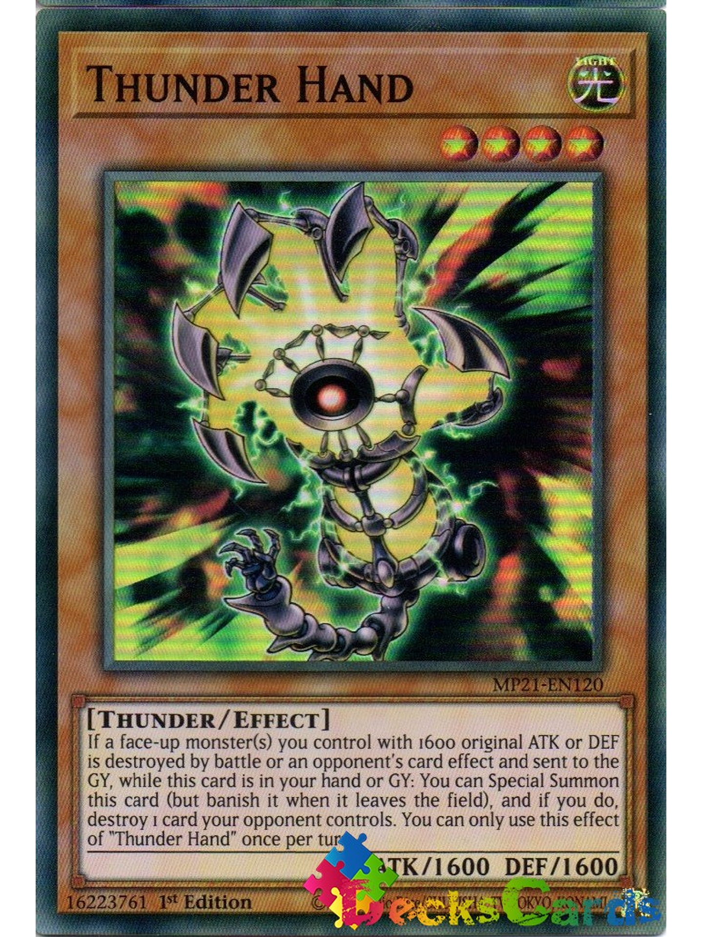 Thunder Hand - MP21-EN120 - Super Rare 1st Edition 1