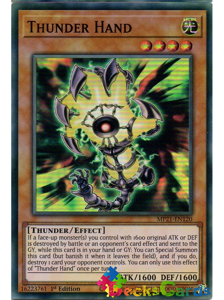 Thunder Hand - MP21-EN120 - Super Rare 1st Edition 1