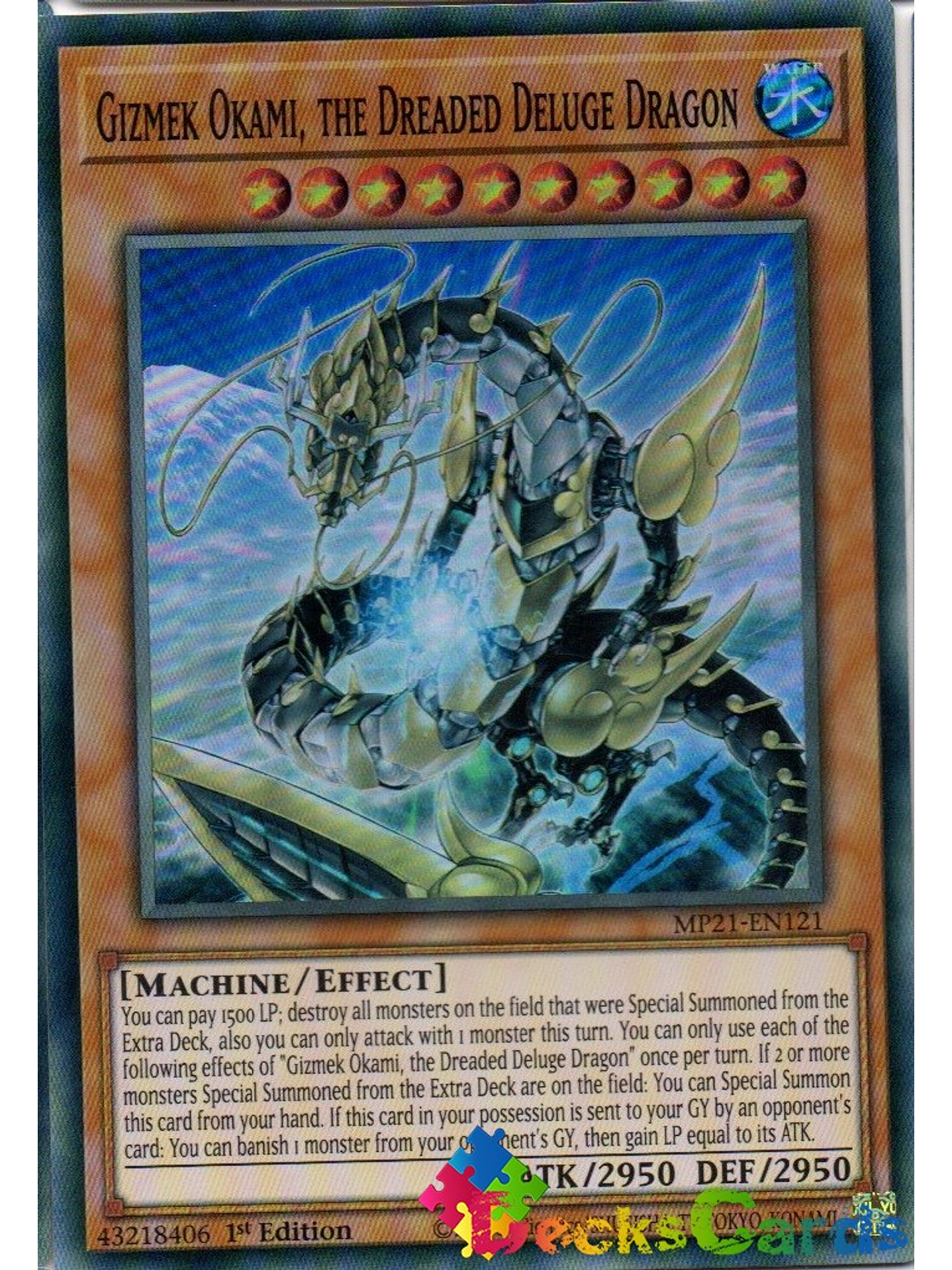 Gizmek Okami, the Dreaded Deluge Dragon - MP21-EN121 - Super Rare 1st Edition 1