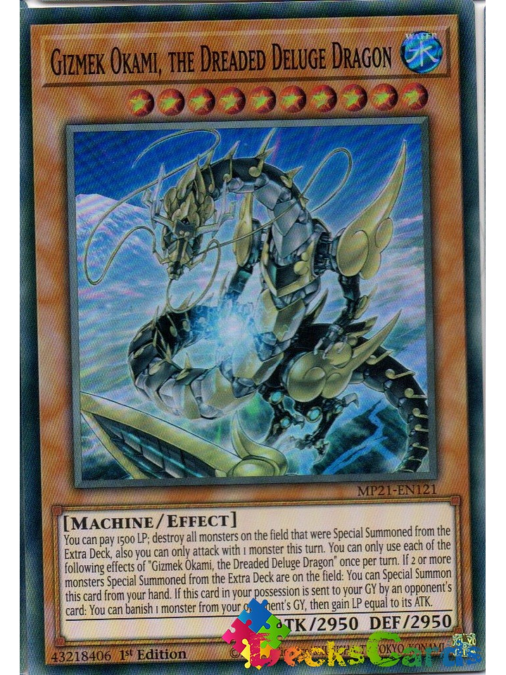 Gizmek Okami, the Dreaded Deluge Dragon - MP21-EN121 - Super Rare 1st Edition 1