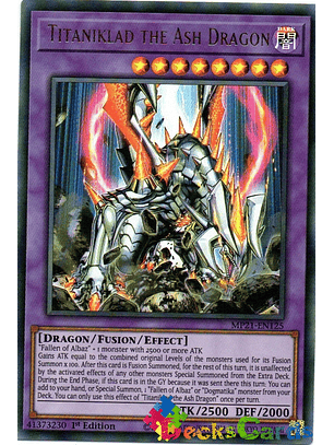 Titaniklad the Ash Dragon - MP21-EN125 - Ultra Rare 1st Edition