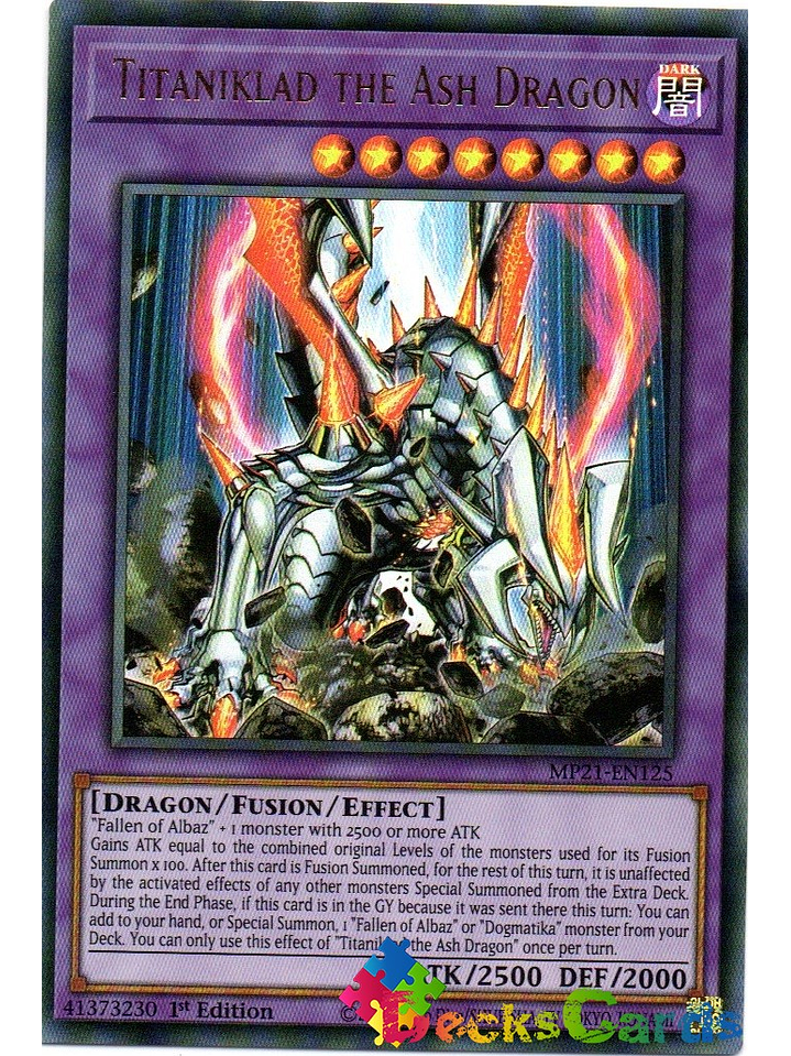 Titaniklad the Ash Dragon - MP21-EN125 - Ultra Rare 1st Edition 1